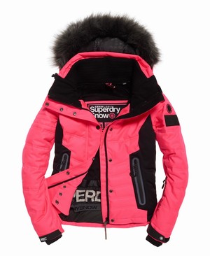 Superdry Luxe Snow Puffer Női Kabát Rózsaszín | TVSJF3671